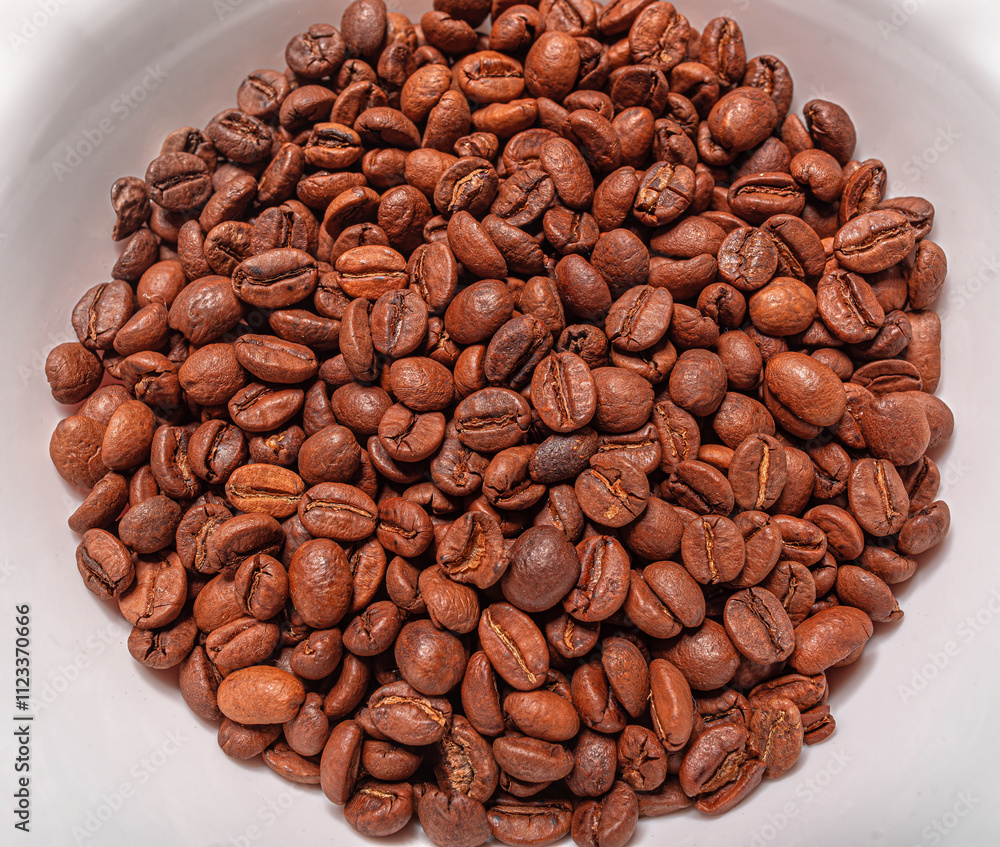Close-up of coffee beans. Coffee beans as background.