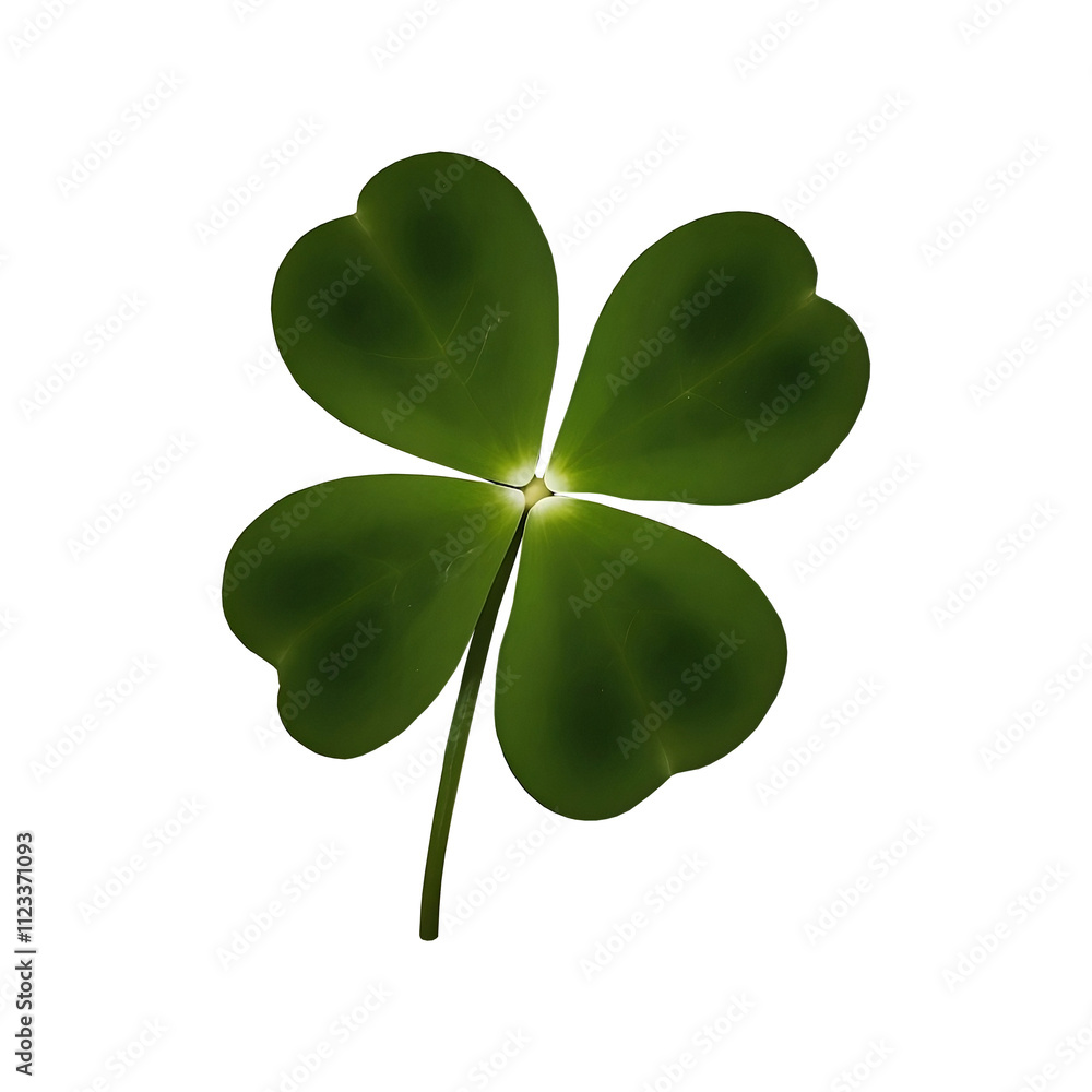 Fototapeta premium Clover leaf on transparent background