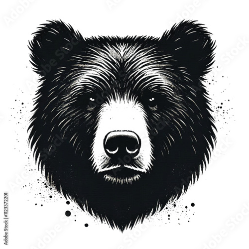 silhouette head of a bear