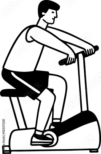 Exercise Bike Silhouette Vector Illustration Design