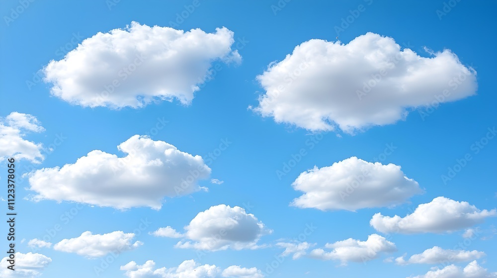 Obraz premium A blue sky with many clouds