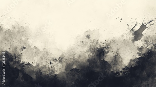 Abstract Watercolor Monochromatic Minimalistic Artistic Background for Creative Projects Generative AI photo