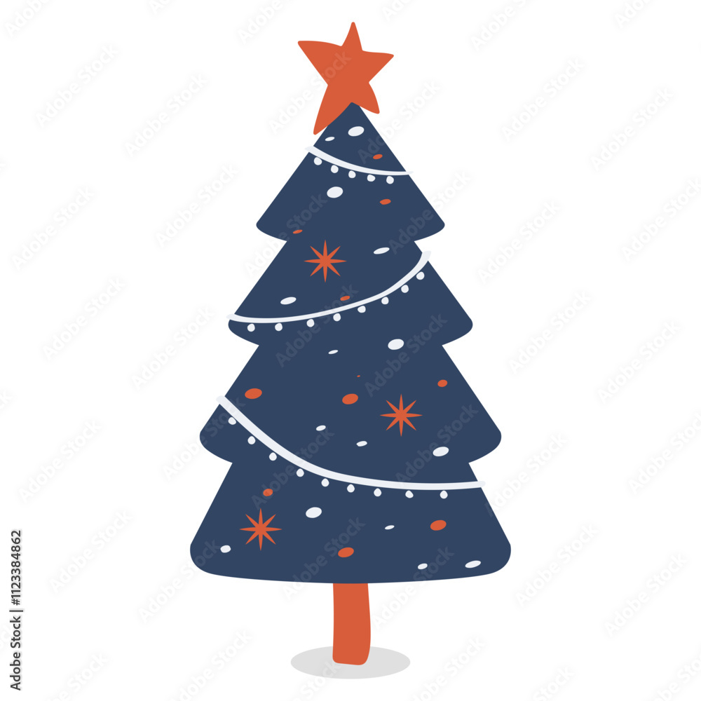 Fototapeta premium Christmas Tree Clipart Decoration Element