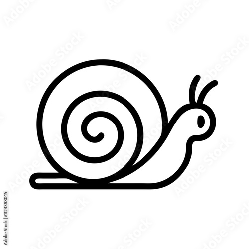 Snail, black icon