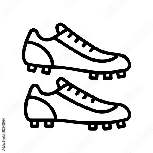 Black Soccer Cleats Icon