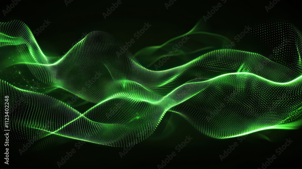 Fototapeta premium Abstract Green Wave