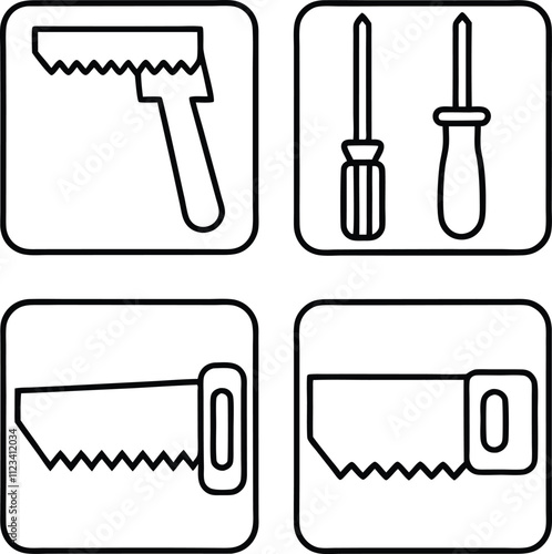 Hand tools, saws, screwdrivers, carpentry, DIY, woodworking, repair, maintenance, home improvement, 