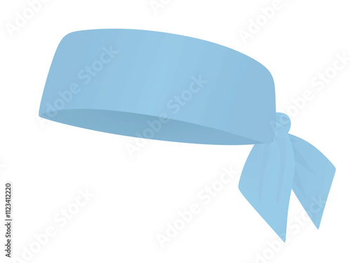 Blue sport head band. vector illustration