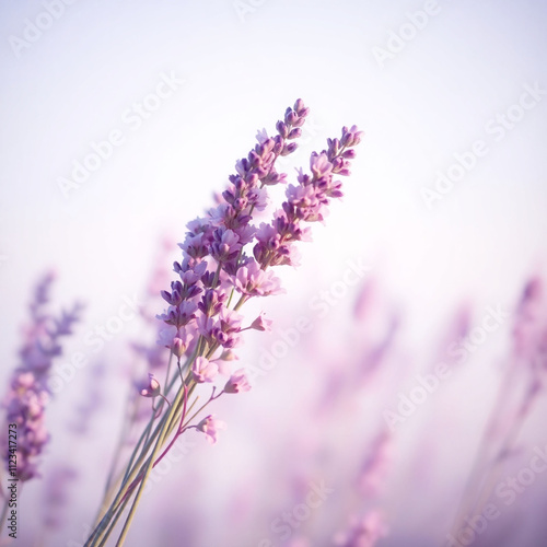 bunch of lavender isolated on transparent background cutout