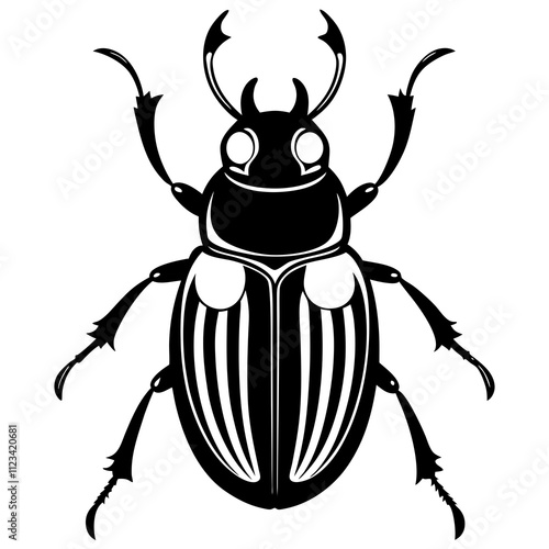 stag beetle isolated on white background