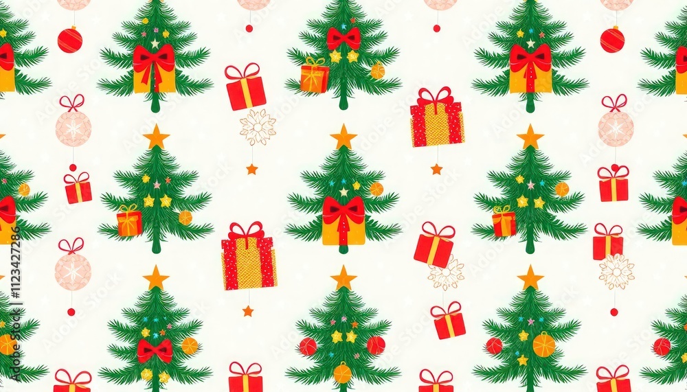 Obraz premium merry christmas, merry, easter seamless pattern, merry christmas pattern 2025, merry christmas 2025, merry christmas wallpaper, gift box.