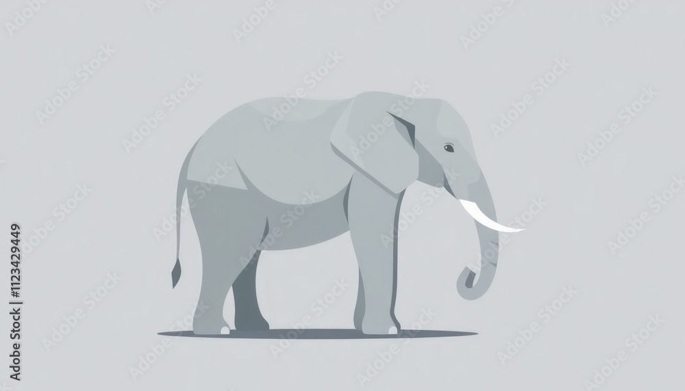 Fototapeta premium elephant flat design
