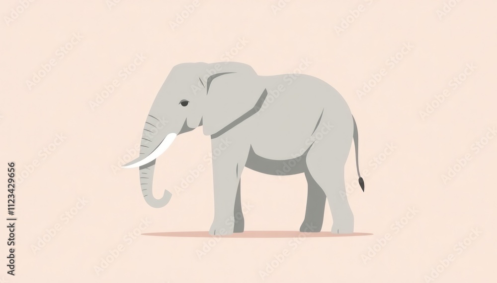 Fototapeta premium elephant flat design
