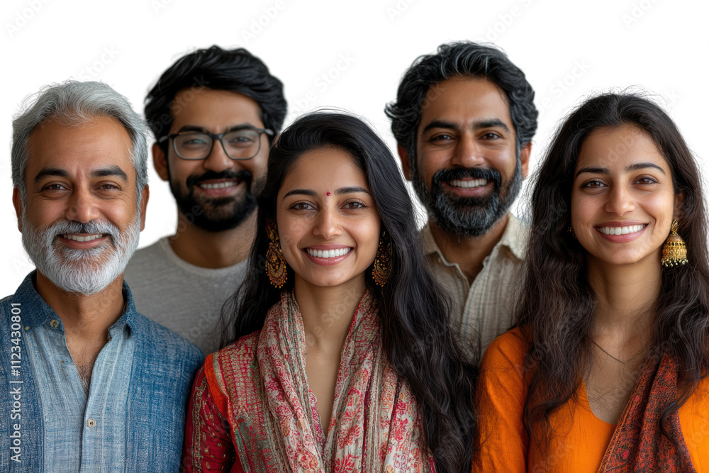 A cheerful group of five diverse individuals smiling, representing friendship and unity. Perfect for illustrating social connection and community. A cheerful group of five diverse individuals smiling, representing friendship and unity. Perfect for illustrating social connection and community.