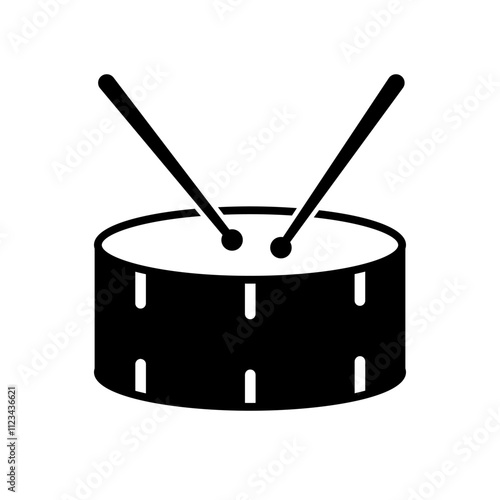 Drum icon, drum sign isolated – vector