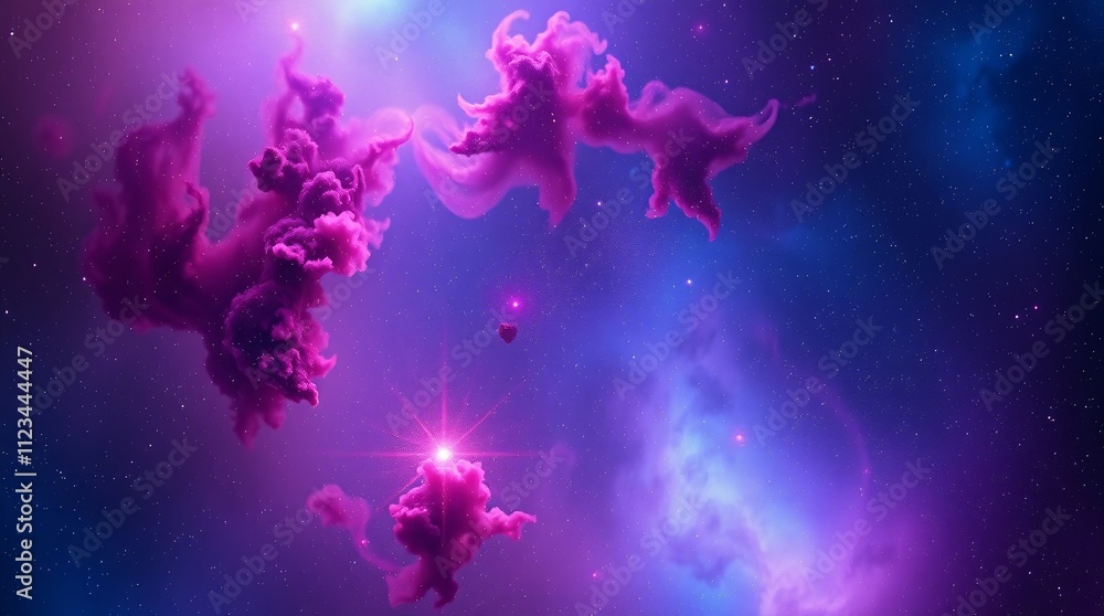 Fototapeta premium Dreamy Galaxy Background with Vibrant Colors