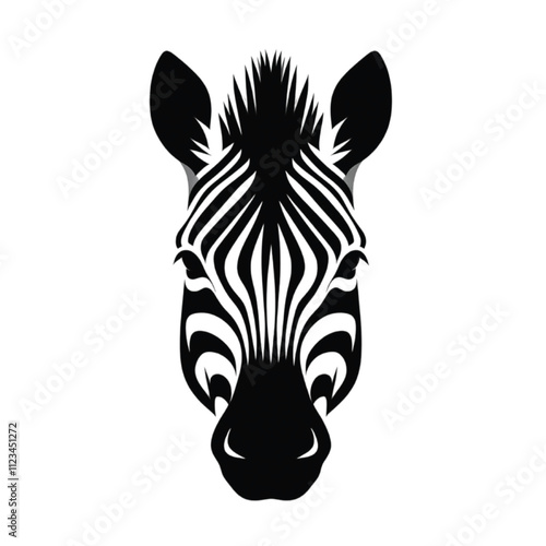 zebra head vector