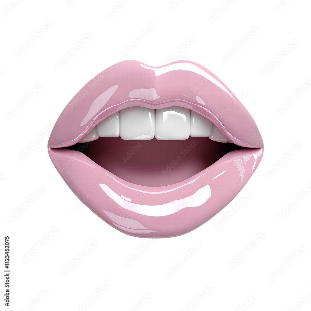 Obraz premium lips isolated on white