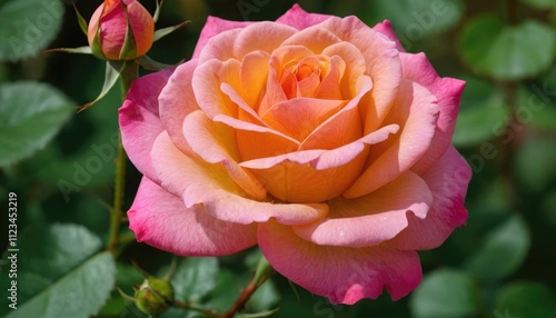 A soft-focus shot of rose petals scattered on a wooden surface
