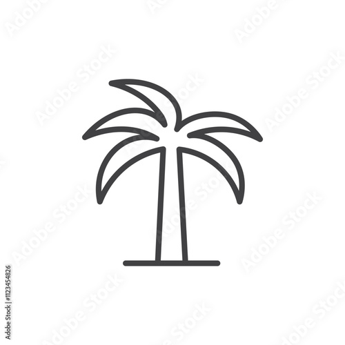 Palm tree isolated icon. vector illustration.