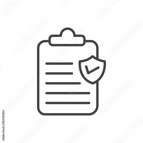 Insurance policy isolated icon. vector illustration.