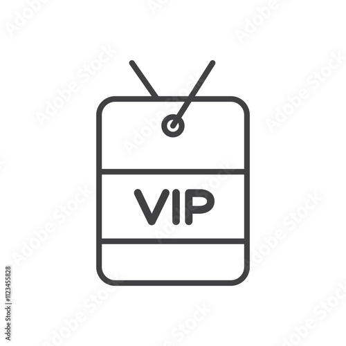 VIP pass isolated icon. vector illustration.