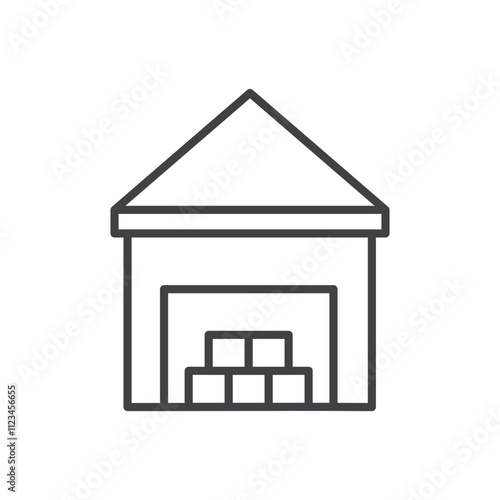 Warehouse isolated icon. vector illustration.