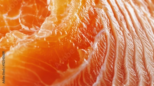 Fresh raw salmon fillet on white background photo