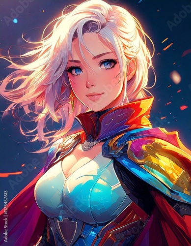 Obraz na płótnie anime female superhero w salonie