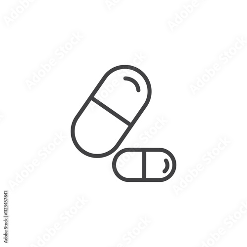 Capsule isolated icon. vector illustration.