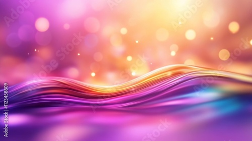 Holographic Abstract Background with Rainbow Light Effects. Generative AI