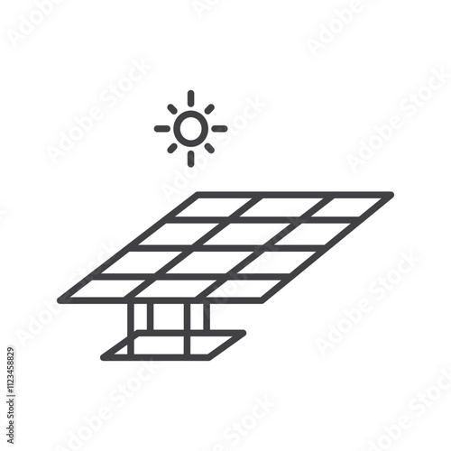 Solar panel isolated icon. vector illustration.