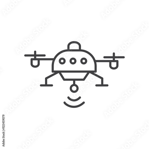 Drone isolated icon. vector illustration.