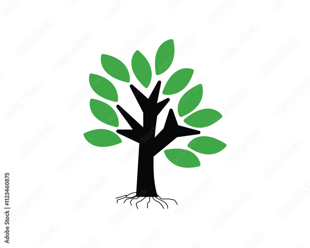 Obraz premium Bodhi tree icon vector symbol design illustration