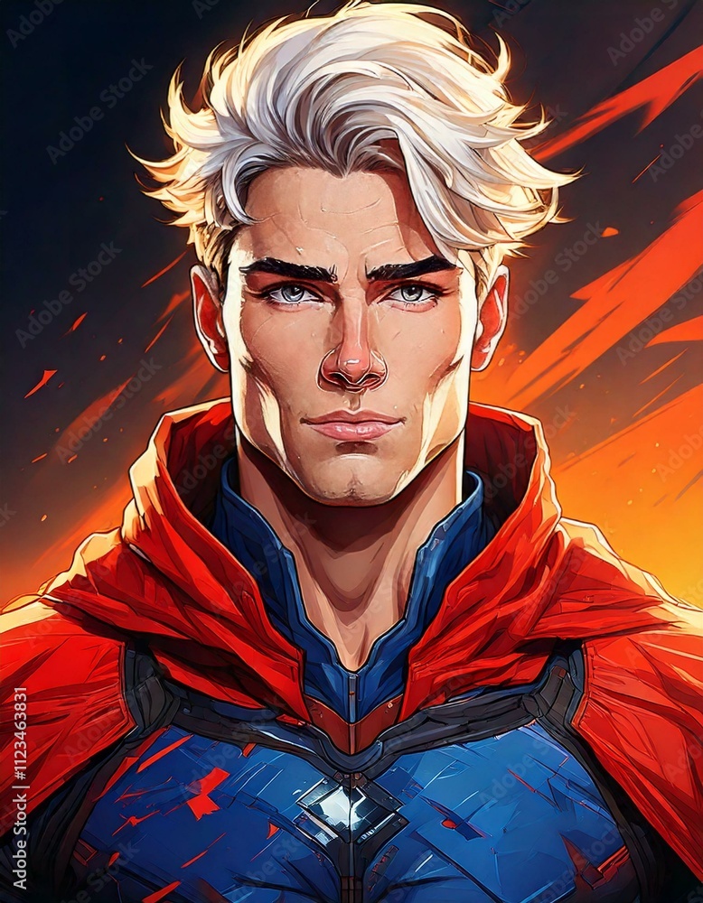 portrait of a superhero man
