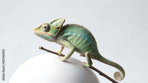 Wallpaper Mural chameleon on a white background Torontodigital.ca