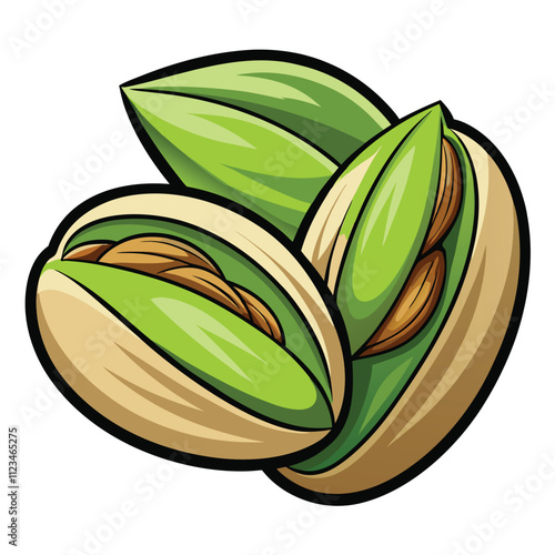 pistachio nut clipart vector art and illustration