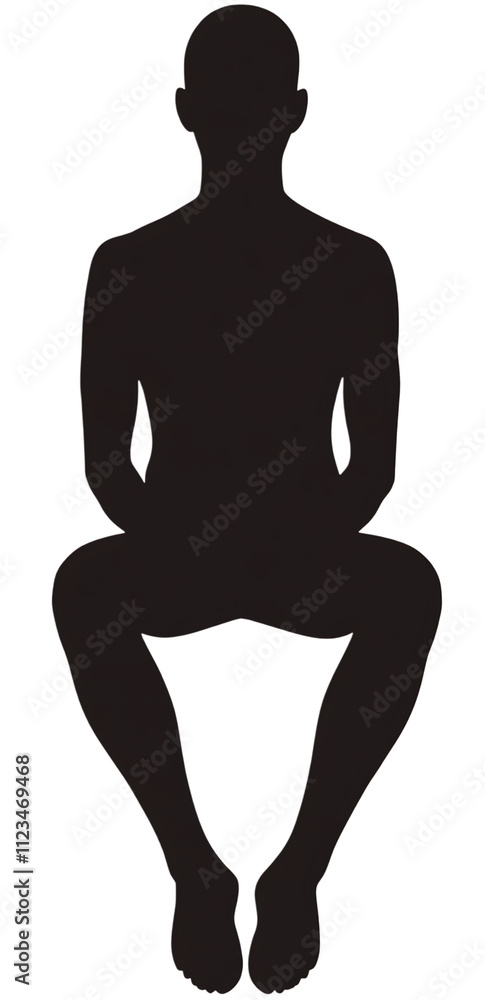 Silhouette of a person sitting Silhouette of a person sitting