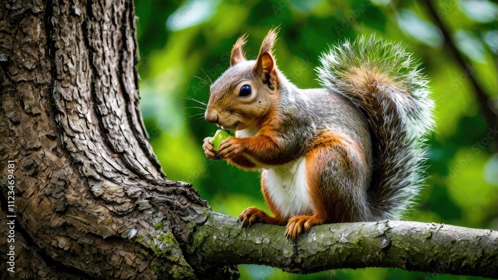 Obraz premium squirrel on a tree
