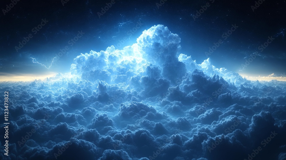 Thunderstorm Special Effect for Chromakey Overlay. Generative AI Thunderstorm Special Effect for Chromakey Overlay. Generative AI