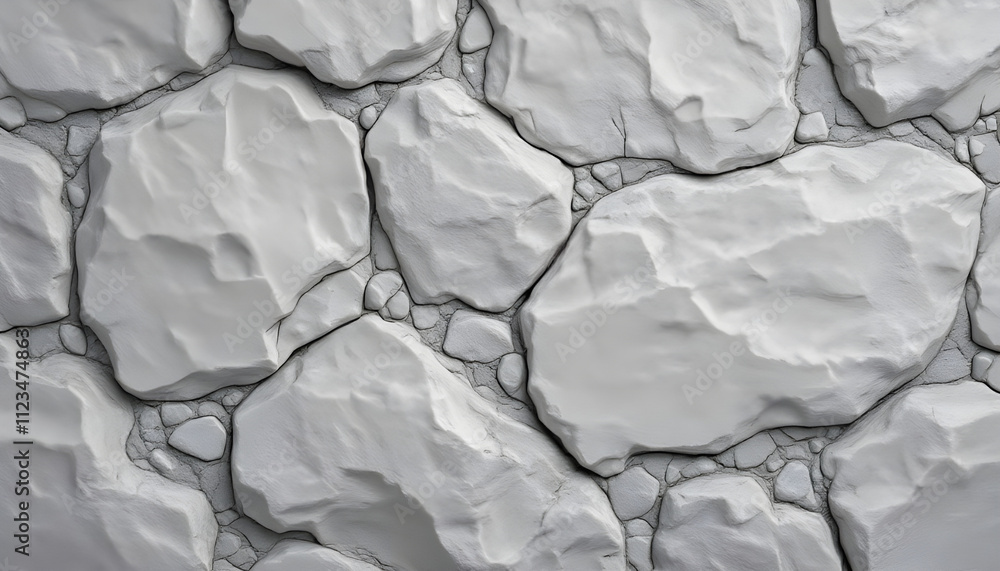 Fototapeta premium Natural Stone Texture in Shades of Gray and White with Rough Details