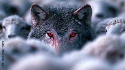 Lurking Threat: A Wolf in Sheep's Clothing photo