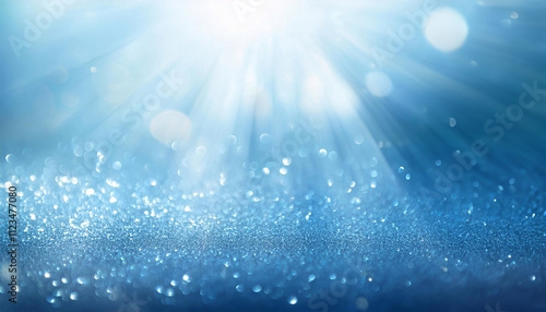 Wallpaper Mural Tło bokeh. Niebieski brokat, świecące cząstki . Świąteczne, boże narodzenie. Puste miejsce Torontodigital.ca