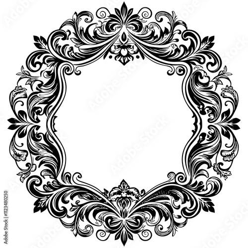 "An extravagant Baroque square photo frame in metallic gold, featuring cherub figures and intertwining vines, creating a dramatic and artistic design."

