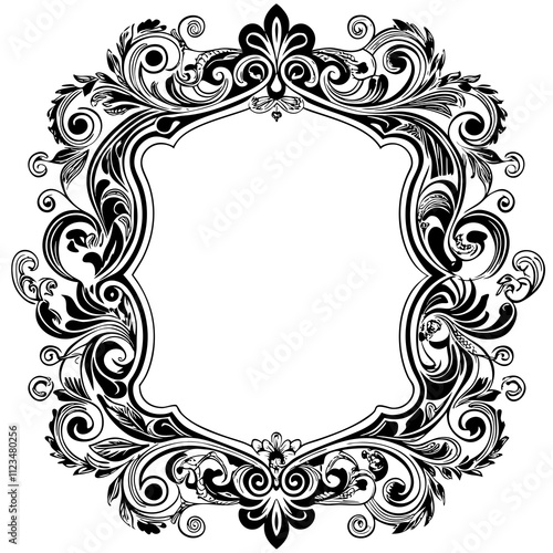 "An extravagant Baroque square photo frame in metallic gold, featuring cherub figures and intertwining vines, creating a dramati"An extravagant Baroque square photo frame in metallic gold, featuring

