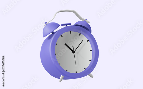 3d vector of Alarm clock isolated on background. Meeting reminder. Wake up, Remind, Deadline, Alert notification, Miniature twin bell, Ringing alarm clock. 3d vector illustration. Eps 10