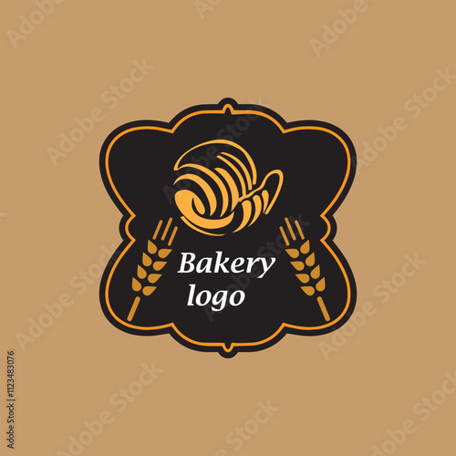 bakery cake baking and restaurant hotel logo design vector