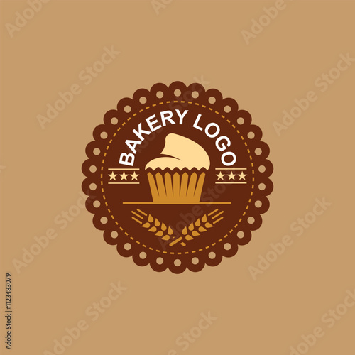 bakery cake baking and restaurant hotel logo design vector