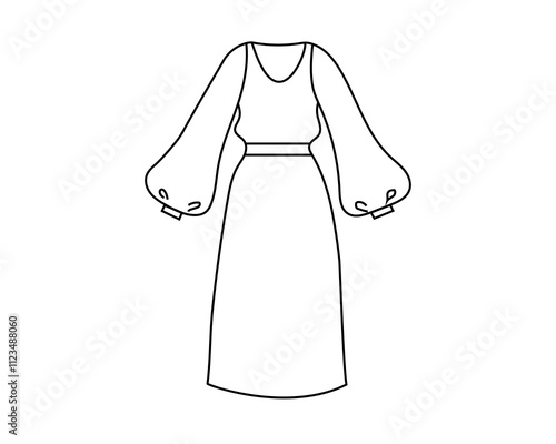 Casual Western Dresses For Ladies Vector Art