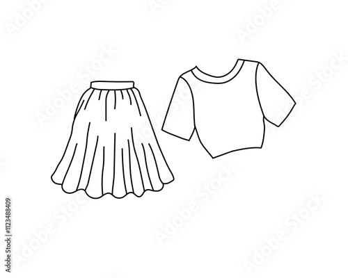 Casual Western Dresses For Ladies Vector Art